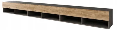 Zdjęcie produktu dla szafka RTV 300 bezuchwyt, stojąca/wisząca, matera/kasztan z LED