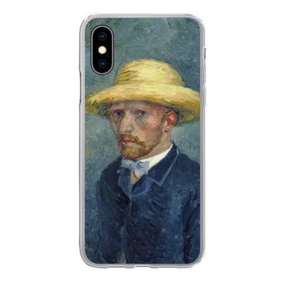 Produktbild von MuchoWow® Handyhülle Schutzhülle Hülle für iPhone X Selbstbildnis mit Hut - Vincent van Gogh Silikon Softcase Handy Hülle - Handyhülle