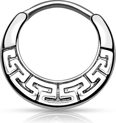 Produktbild von Nasenpiercing Septum Tribal Nasenring aztekisch Chirurgenstahl Azteken Muster Nasen Ring