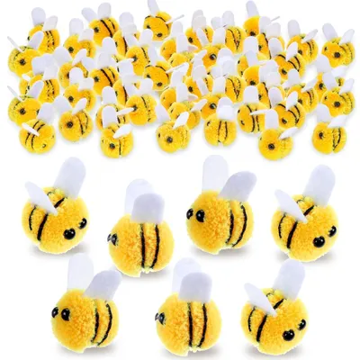 Produktbild von Solidchoice – Set mit 56 Filz-Bienen für handgefertigte Dekorationen