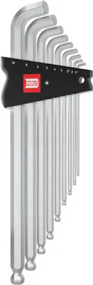Produktbild von INBUS® 70211 Winkelschraubendreher Set 9tlg., 1.5–10mm, mit 100° Winkel & Kugelkopf — Germany