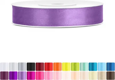 Produktbild von Satinband 12mm Flieder - 25 Meter Rolle Geschenk- & Schleifenband