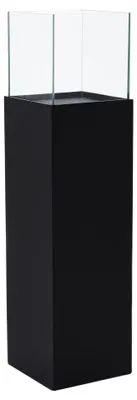 Produktbild von VIVANNO Windlicht Alu-Verbund CANDELA Rechteckig, Schwarz matt - 25x25x100 cm