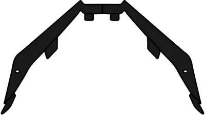 Produktbild von Frontino Verlängerung Kurzhelm Schwarz Airoh Twist 2.0