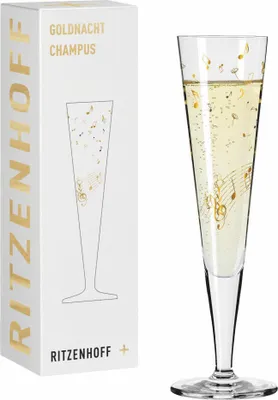 Immagine prodotto di Ritzenhoff Champagnerglas Goldnacht Champus 046, Theresa Kuhlmann F25, Kristallglas, 205 ml, 1071046