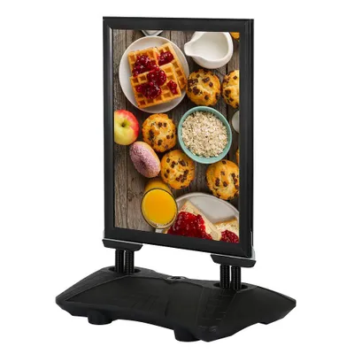 Produktbild von update displays Kundenstopper WindPro schwarz DIN A1 2 Fächer 71,5 x 4,7 x 143,0 cm, 1 St.