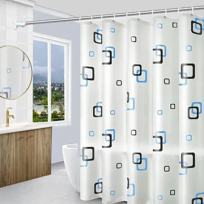 Produktbild von Schimmelabwehr-Vorhang - Wasserticht - PEVA-Material - 200x200 cm - Wasserfest - Duschvorhang