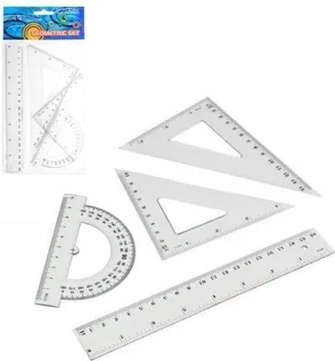 Obrázek produktu pro Geometrická školní sada 4 prvků