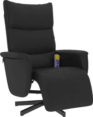 Obrázok produktu pre vidaXL Masážne kreslo s podnožkou čierna Imitácia kože