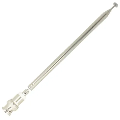 Produktbild von Minadax 50 Ohm Teleskopantenne (15–77 cm) mit BNC-Stecker – Universal Breitband-Antenne für Scanner, SDR, Messgeräte & Amateurfunk (40 MHz–6 GHz)