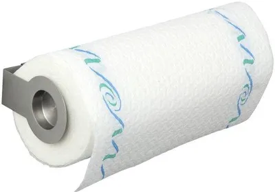 Zdjęcie produktu dla Ibenzoa® – uchwyt na rolki kuchenne ze stali nierdzewnej, regulowany (21–33 cm), matowy, srebrny, montaż na ścianie, w zestawie śruby i kołki, kompaktowy (głębokość 6 cm, wysokość 9 cm)