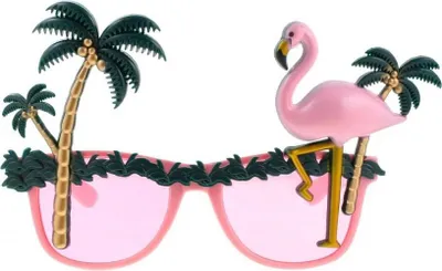 Produktbild von Palmen und Flamingos Rosa Aloha Party Brille