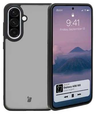 Obrázek produktu pro Pouzdro Bizon Case Angelo pro Samsung Galaxy A56 5G, kouřové s černým rámečkem
