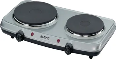 Produktbild von Eltac DK 28 Doppelkochplatte 2500W 14,5cm + 18cm silbermetallic