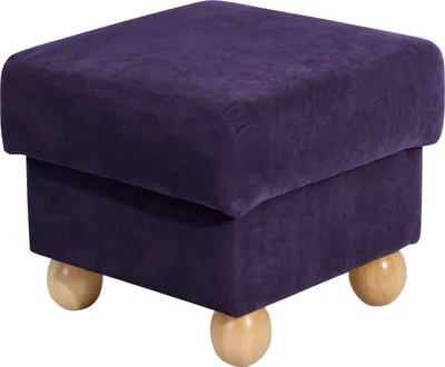 Produktbild von Max Winzer Hocker Monarch - Velourstoff violett - Maße: 54 x 54 x 48 cm