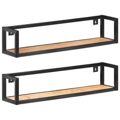 Produktbild von Wandregale 2 Stk. 80 cm Raues Mangoholz , Wandregale Design 2024