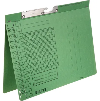 Productafbeelding van Leitz 2094-00-55 2094 Hangmap met ringbandmechanisme - A4, karton, groen, voor archiveren