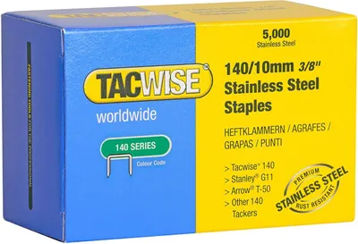 Obrázek produktu pro TACWISE sponky 140/10 mm nerezová ocel 5 000 kusů