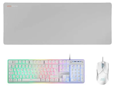 Produktbild von Tastatur mit Maus Mars Gaming 3IN1 Französisch