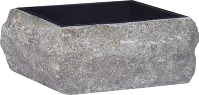 Produktbild von vidaXL Waschbecken Schwarz 30x30x13 cm Marmor - Badezimmer-Waschbecken