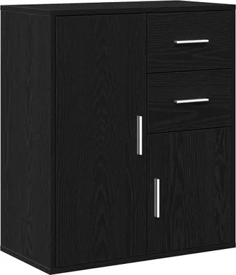 Image de Buffet avec tiroir Chêne noir 60 x 31 x 70 cm Bois d'ingénierie