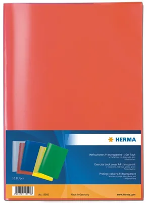 Produktbild von Heftschoner A4 transparent farbig sortiert VE=40x10 Stück