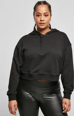 Immagine prodotto di Urban Classics Damen Felpa con cappuccio da donna con cappuccio nero-4XL