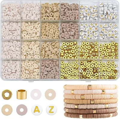 Imagen del producto de Cuentas de plástico de colores, 2064 unidades, para pulseras y collares, cuentas para manualidades