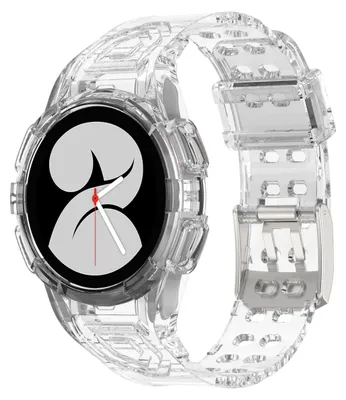 Produktbild von Für Samsung Galaxy Watch 5 44mm Silikon Uhrenarmband mit integriertem Gehäuse