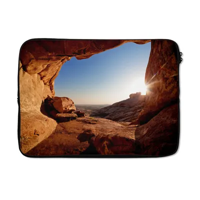 Produktbild von MuchoWow® Laptop Hülle 13 Zoll Höhle - Wüste - Sonne - Landschaft Laptoptasche - Laptophülle - Sleeve - Rundumschutz