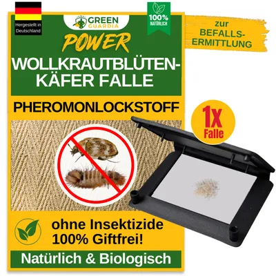 Produktbild von Wollkrautblütenkäfer Falle -1x Falle- Mittel gegen Wollkrautblütenkäfer, Chemiefreie Pheromonfallen Wollkrautblütenkäfer für Wohnräume & Gewerbe