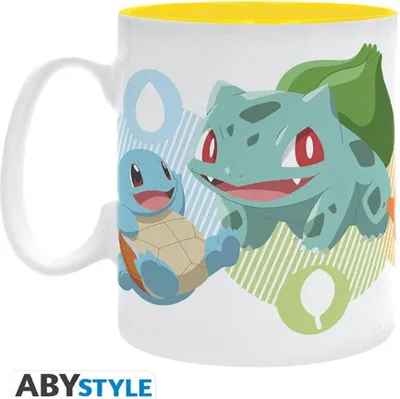 Immagine prodotto di Tazza in Vetroceramica Pokemon - Pikachu e starter (460 ml)
