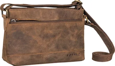 Produktbild von ROYALZ Echtleder Vintage Handtasche Damen Umhängetasche "Minnesota" Moderne Schultertasche Leder klein Lederhandtasche Elegant Clutch Tasche