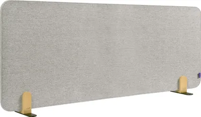 Produktbild von Legamaster ELEMENTS Tischtrennwand akustik 60x160cm grau Halterungen, Schreibtisch-Trennwand, Grau, 1600 x 21 mm, Stoff, B - s2 d0,C158462