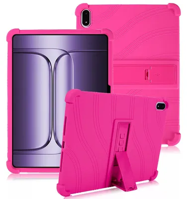 Obrázek produktu pro Tableta Pouzdro pro Oppo Pad 4 Pro 13,2", nárazuvzdorné měkké silikonové ochranné pouzdro se stojánkem Růžová