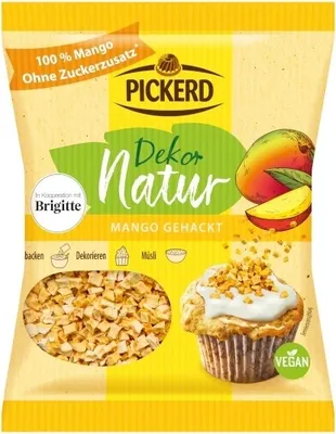 Produktbild von Pickerd Mango gehackt 15 g (gefriergetrocknet, ohne Zuckerzusatz)
