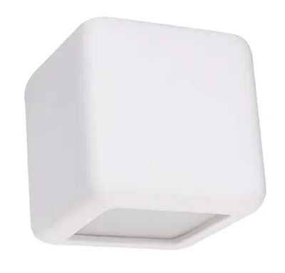 Obrázek produktu pro Sollux LIGHTING Nesta Lámpara De Pared De Cerámica | Všestranný moderní design | Vyměnitelná žárovka E27, 1 x 60 W | Bílá, 14 x 14 x 14 cm