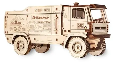 Eco Wood Art (EWA) 3D Mechanisches Puzzle, Truck MAZ-5309RR, 686, 35,2x13,1x16,7cm