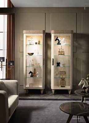 Immagine prodotto di Vetrina, mobiletto in vetro, armadio, scaffale, legno, vetrina, design moderno, soggiorno