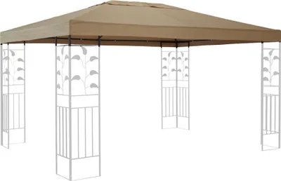 Produktbild von Ersatzdach für Blätter Pavillon 3x4m Pavillondach Beige Ersatzbezug
