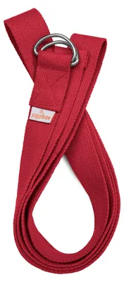 Produktbild von yogabox Yogagurt BASIC mit Verschluss aus zwei D-Ringen - bordeaux 3,0 m