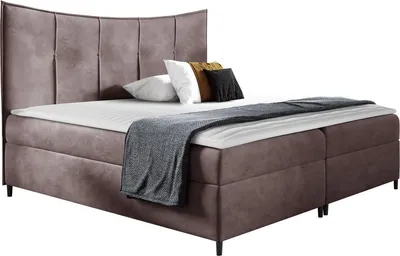 Produktbild von MIRJAN24 Boxspringbett Bergamo, Doppelbett mit zwei Bettkästen für die Bettwäsche, Ehebett mit Topper und Kopfteil (Fresh 9, Größe: 140x200 cm)