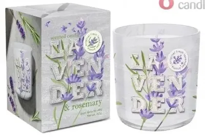 Zdjęcie produktu dla Nohel Garden Świeca w szkle LAVENDER ROSEMARY zapachowa 150g