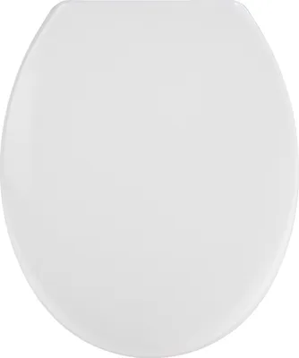 Image de WENKO Siège WC VIGONE blanc Couvercle WC Couvercle lunette WC invités