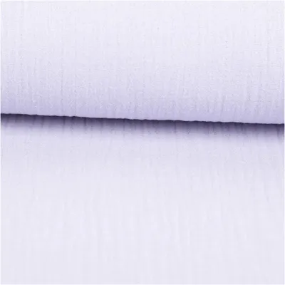 Produktbild von Musselin Stoff  Baumwollstoff Double Gauze uni Flieder 130 cm