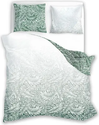 Produktbild von Bettwäsche 140x200 cm + 70x90 cm 100% Baumwollsatin Bettgarnitur Bettbezug (Milagro Verde 010)