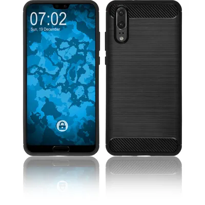 Produktbild von PhoneNatic Case kompatibel mit Huawei P20 - schwarz Silikon Hülle Ultimate Cover
