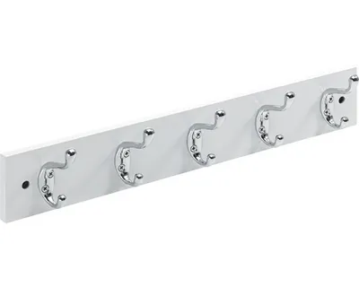 Produktbild von Hettich Garderobenleiste 5 Haken 50,0 x 8,0 x 7,5 cm weiß