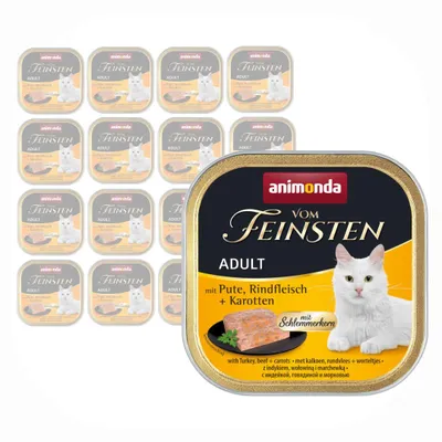 Produktbild von Animonda Vom Feinsten Adult 16x100g Nassfutter für Katzen mit Pute, Rind und Karotten