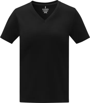 Produktbild von Elevate - "Somoto" T-Shirt V-Ausschnitt für Damen PF3926 (L) (Schwarz)
